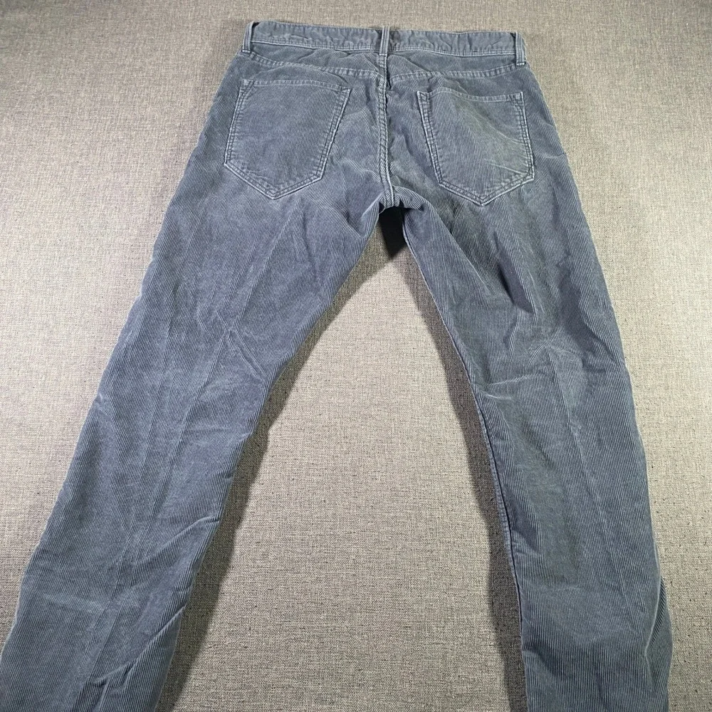 Banana Republic Vintage Straight Corduroy Pant Men 30x30 (Fit 30x27) Gray Cotton